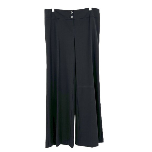 Calvin Klein Womens Wide Leg Pants Size 10 Black NWT - Picture 1 of 11